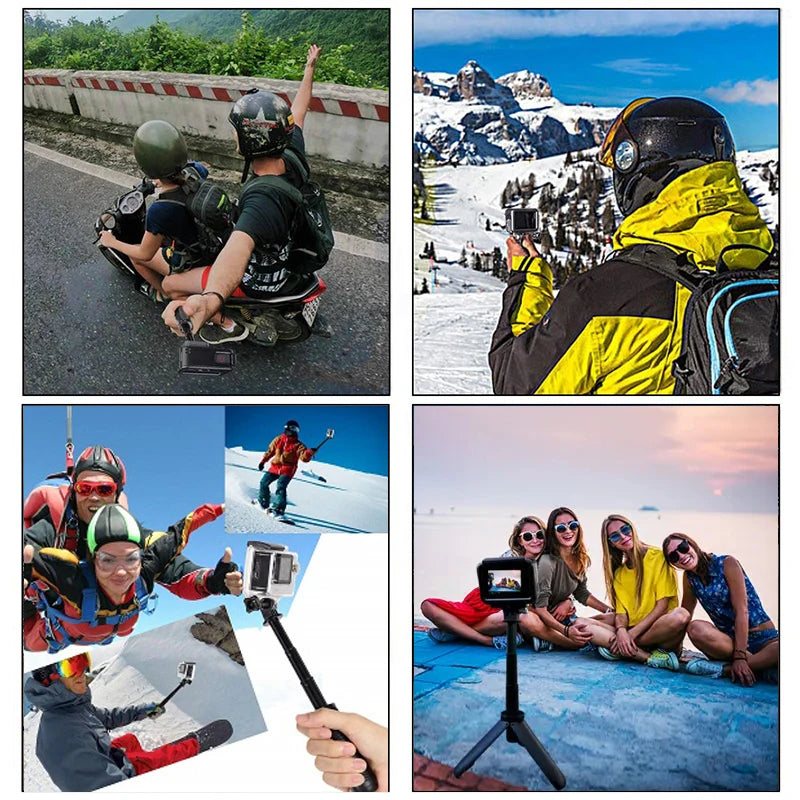 Mini Extendable Tripod Foldable Tripod Portable Monopod for Go Pro Hero 13 12 11 Black Session Osmo Action Camera Vlog Accessory