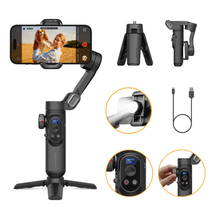 AOCHUAN Smart Xpro Smartphone Gimbal Stabilizer Professional 3-axis stabilizer For iphone and Android Smartphone handheld gimbal
