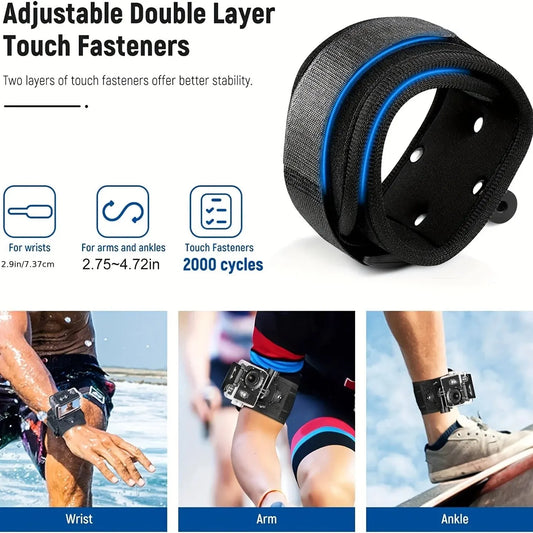 Wrist Strap 360 Degree Rotating for Gopro Hero 13 12 11 10 9 8 Black 7 6 5 4 3 Silver White Max Session AKASO EKEN DJI Yi Apeman