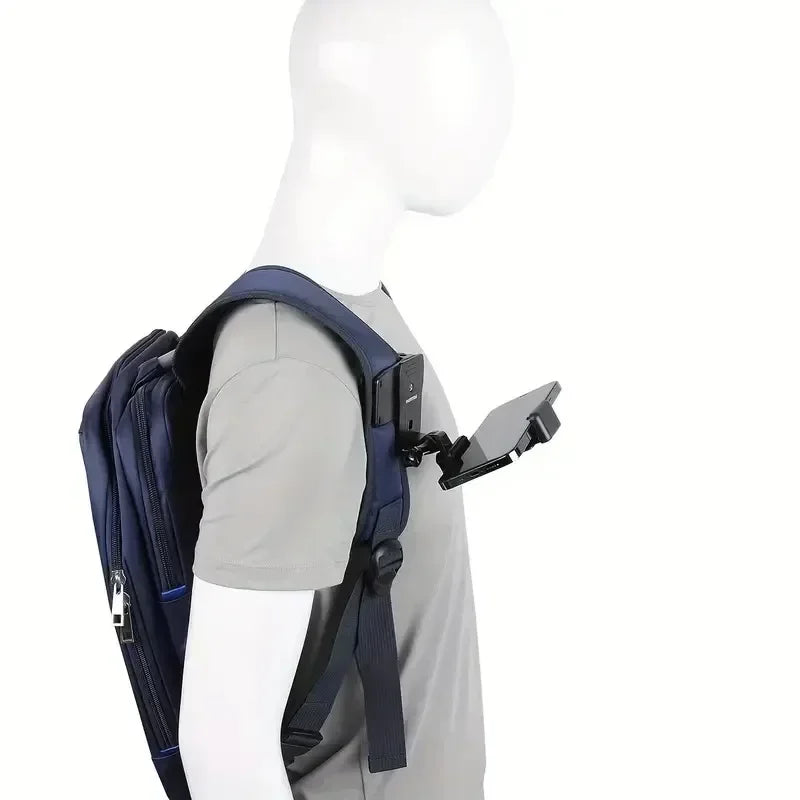 Adjustable ABS Shoulder Mount Clip Phone Tripod for IPhone 15 14 13 Samsung Outdoor Live Selfie Stand Holder for Backpack Strap