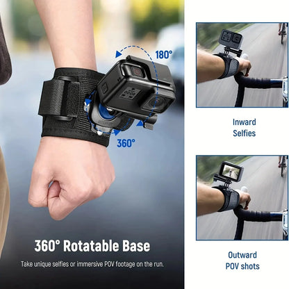 Wrist Strap 360 Degree Rotating for Gopro Hero 13 12 11 10 9 8 Black 7 6 5 4 3 Silver White Max Session AKASO EKEN DJI Yi Apeman